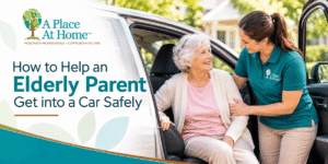 Helping an Elderly Parent into a Car