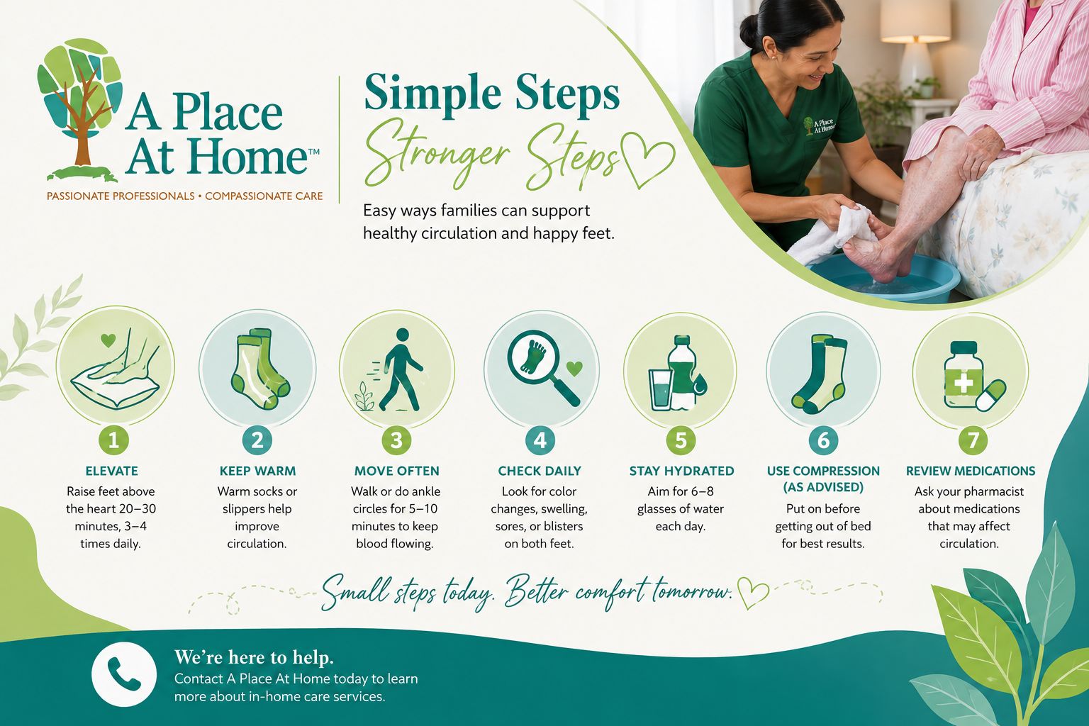 What families can do at home Right Now to treat purple feet in seniors
