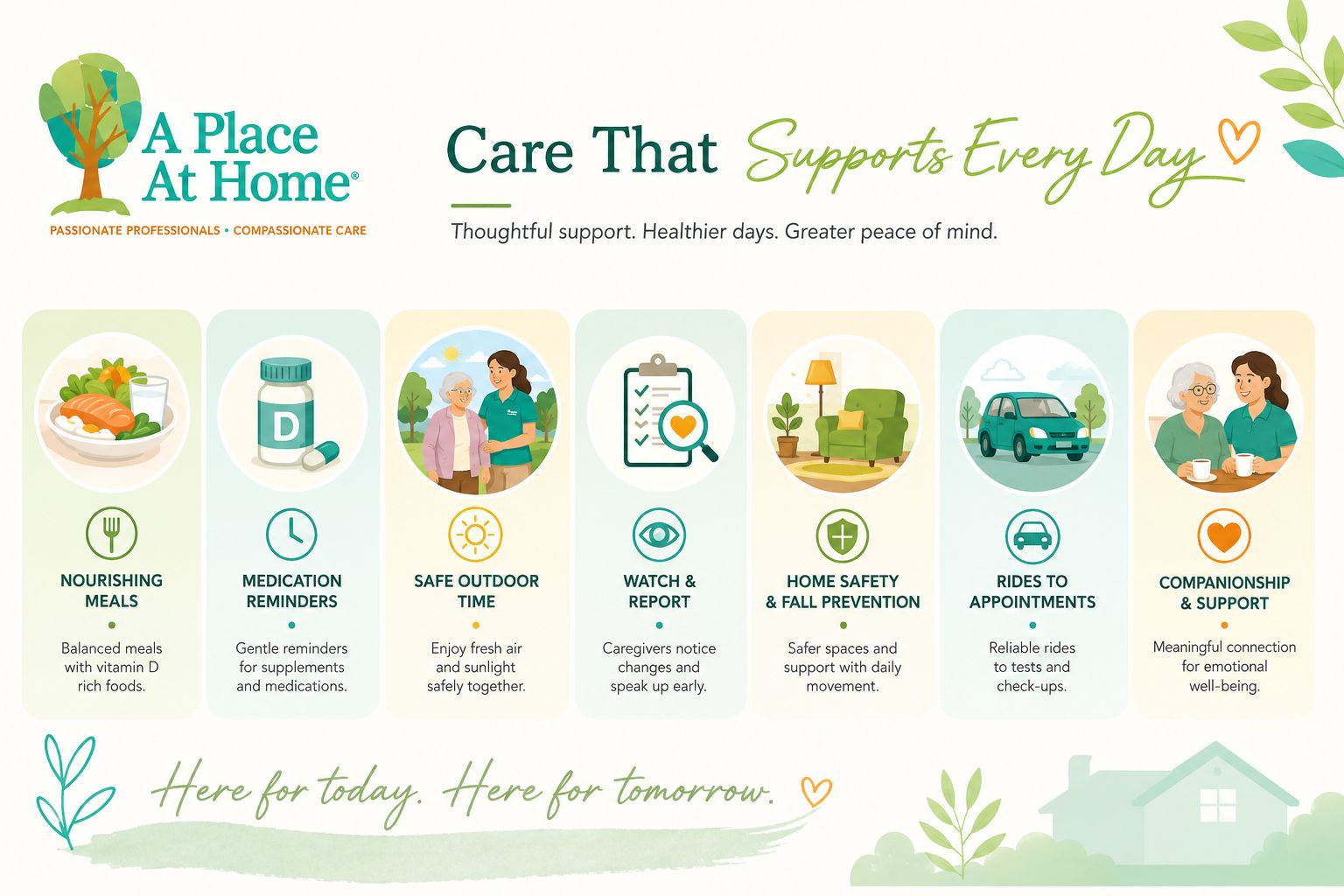 how A Place at Home-Eatontown caregivers support seniors at home