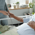 home caregiver help senior at home after surgery