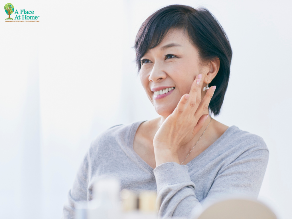 Women sitting and smilling