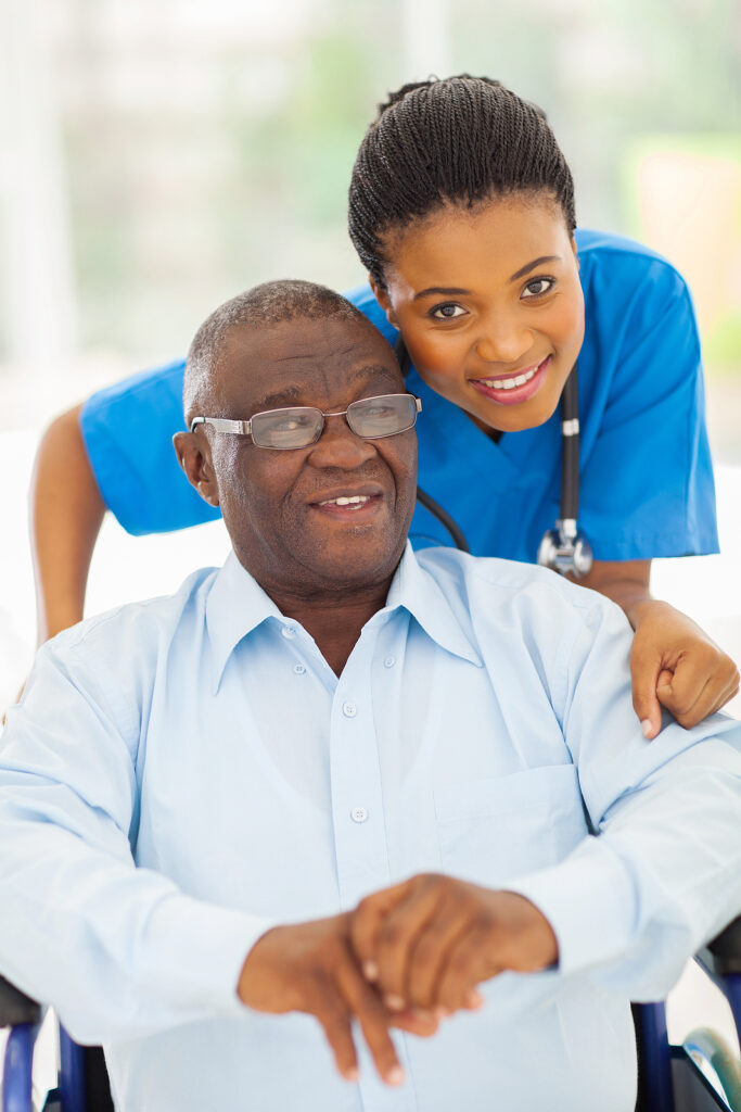 Hospital sitter giving companionship to a senior man in Los Alamitos, CA