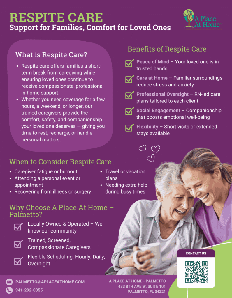 Palmetto, FL Respite Care - A Place At Home