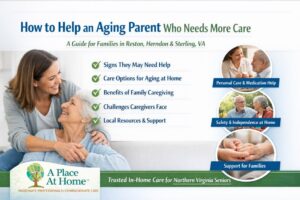 A Place At Home in-home care guide for families in Reston, Herndon, and Sterling, Virginia