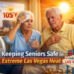 Elderly couple indoors during extreme Las Vegas heat