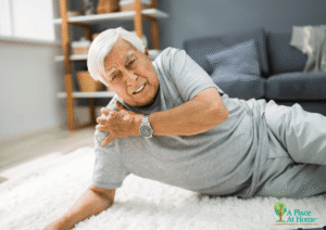 aged person fall down on the floor